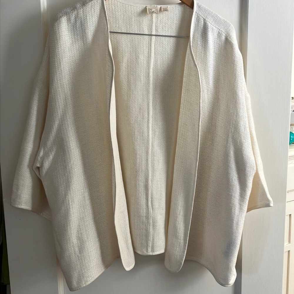 Exquisite EILEEN FISHER Linen Boxy Jacket size XL - Picture 2 of 12